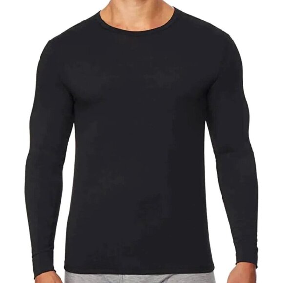 NEW 32 Degrees Heat Men's 2 Pack Long Sleeve Crew Neck Black Medium - Picture 1 of 6